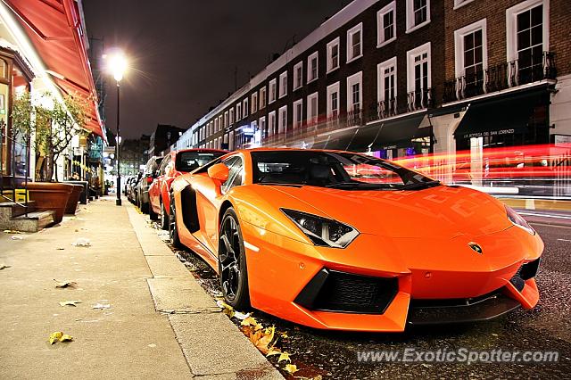 Lamborghini Aventador spotted in London, United Kingdom