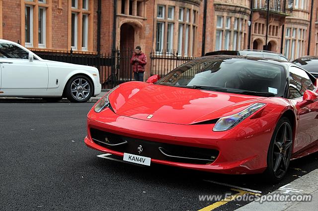 Ferrari 458 Italia spotted in London, United Kingdom