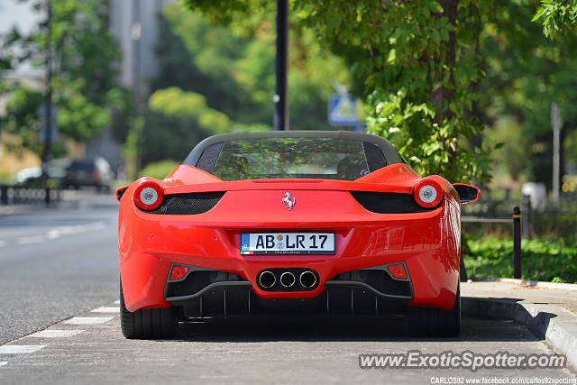 Ferrari 458 Italia spotted in Warsaw, Poland