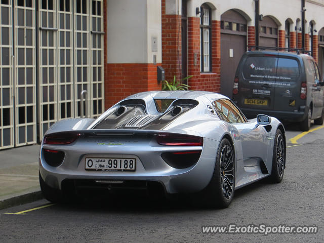 Porsche 918 Spyder spotted in London, United Kingdom