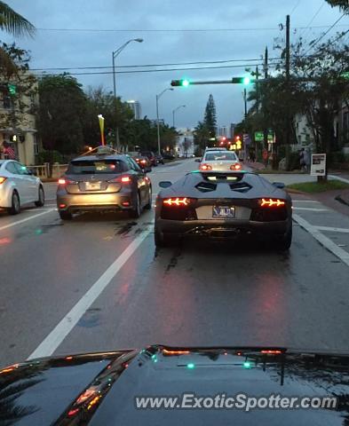 Lamborghini Aventador spotted in Miami Beach, Florida