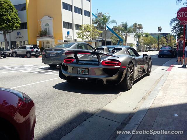 Porsche 918 Spyder spotted in Beverly Hills, California