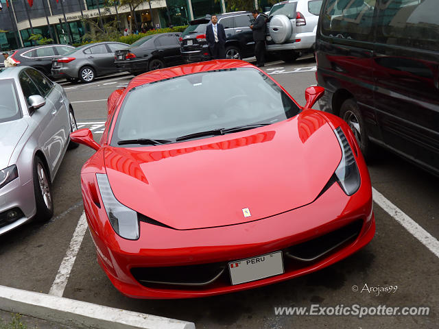 Ferrari 458 Italia spotted in Lima, Peru