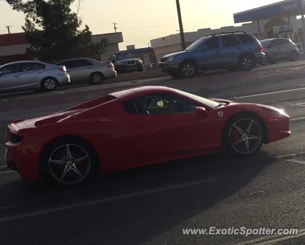 Ferrari 458 Italia spotted in El Paso, Texas