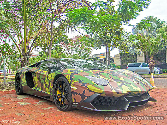 Lamborghini Aventador spotted in Jakarta, Indonesia