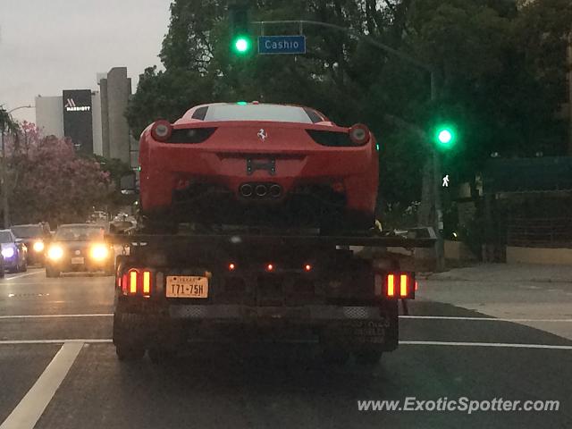 Ferrari 458 Italia spotted in Los Angeles, California