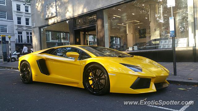 Lamborghini Aventador spotted in London, United Kingdom