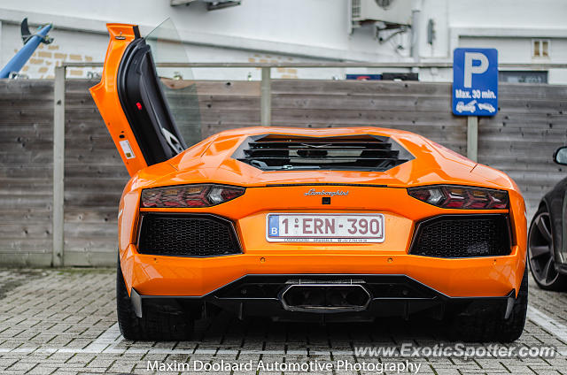 Lamborghini Aventador spotted in Knokke-Heist, Belgium