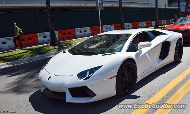 Lamborghini Aventador spotted in Miami, Florida