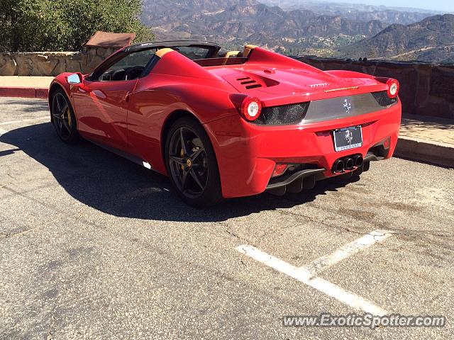 Ferrari 458 Italia spotted in Malibu, California