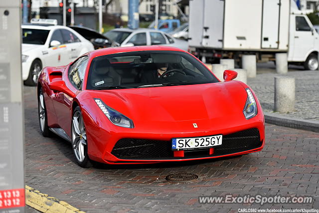 Ferrari 488 GTB spotted in Warsaw, Poland