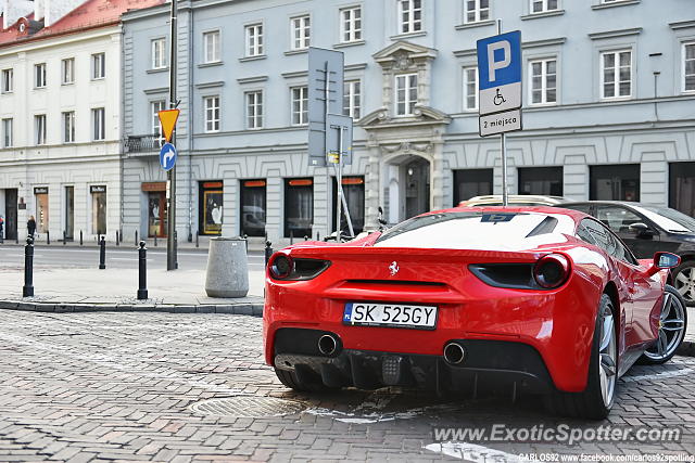 Ferrari 488 GTB spotted in Warsaw, Poland