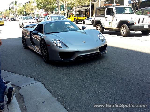 Porsche 918 Spyder spotted in Beverly Hills, California