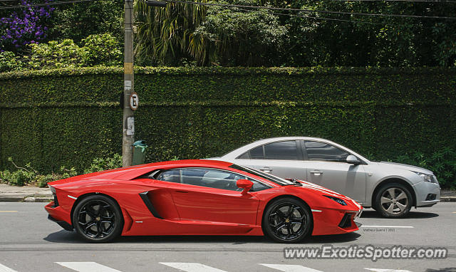 Lamborghini Aventador spotted in São Paulo, Brazil