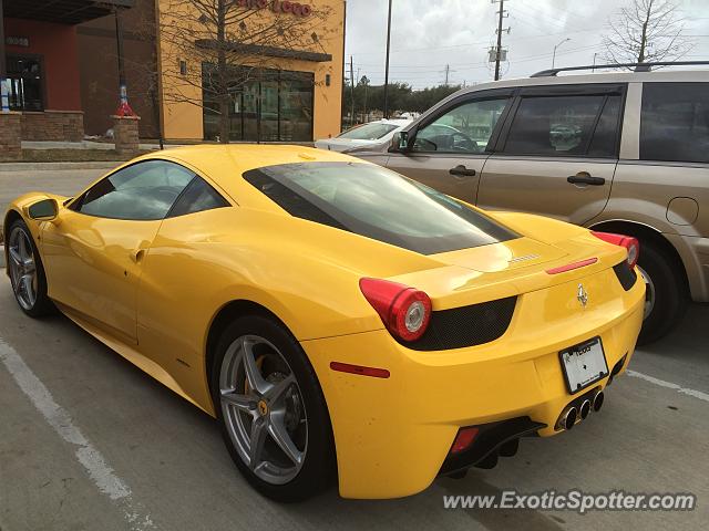 Ferrari 458 Italia spotted in Houston, Texas