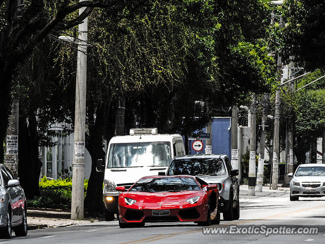 Lamborghini Aventador spotted in São Paulo, Brazil