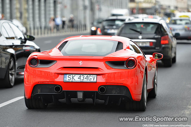 Ferrari 488 GTB spotted in Warsaw, Poland