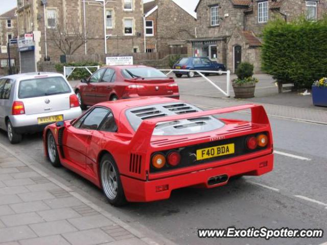 Ferrari F40 spotted in Portishead, United Kingdom