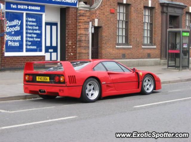 Ferrari F40 spotted in Portishead, United Kingdom