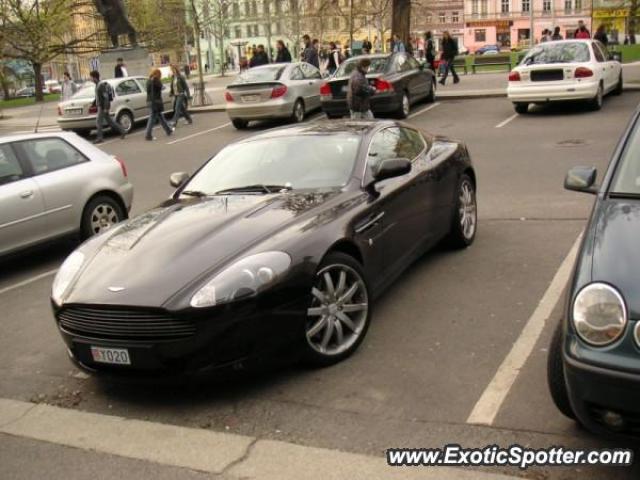 Aston Martin DB9 spotted in Prague, Czech Republic