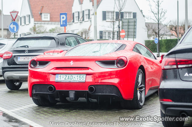 Ferrari 488 GTB spotted in Knokke-Heist, Belgium