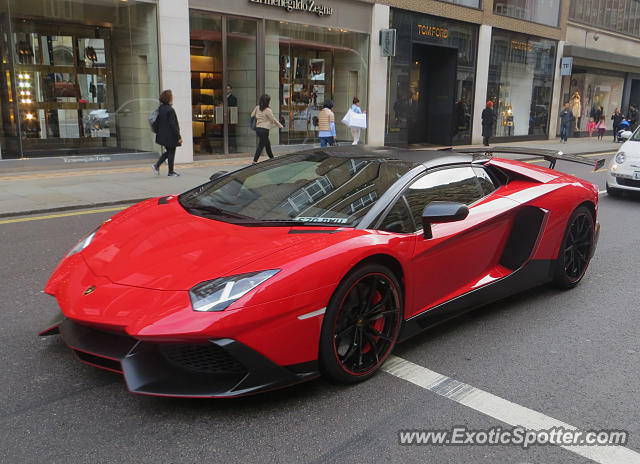 Lamborghini Aventador spotted in London, United Kingdom