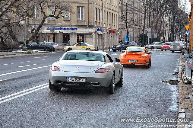 Mercedes SLS AMG spotted in Warsaw, Poland