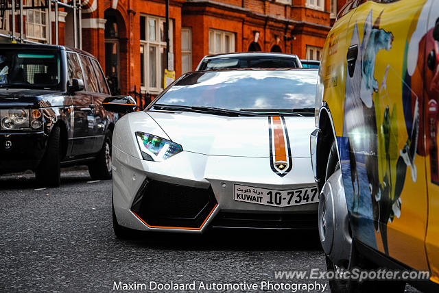 Lamborghini Aventador spotted in London, United Kingdom