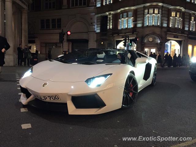 Lamborghini Aventador spotted in London, United Kingdom