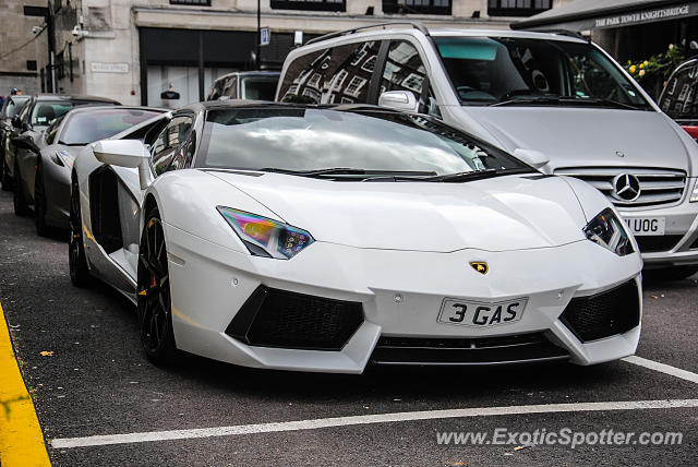 Lamborghini Aventador spotted in London, United Kingdom