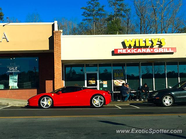 Ferrari 458 Italia spotted in Atlanta, Georgia