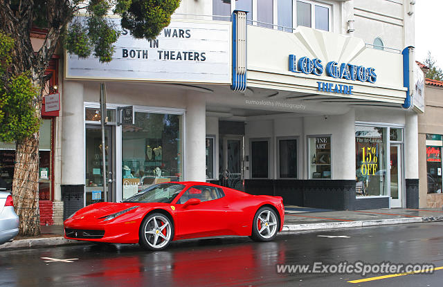 Ferrari 458 Italia spotted in Los Gatos, California