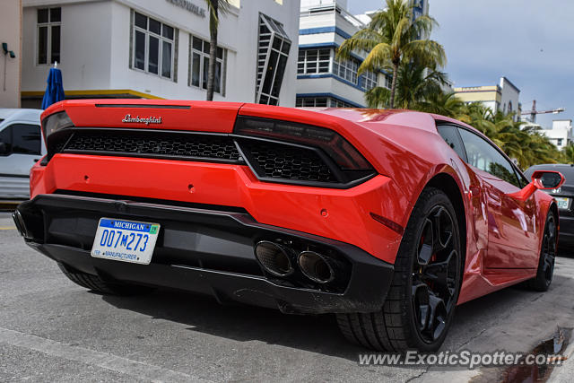 Lamborghini Huracan spotted in Miami Beach, Florida