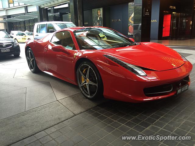 Ferrari 458 Italia spotted in Melbourne, Australia