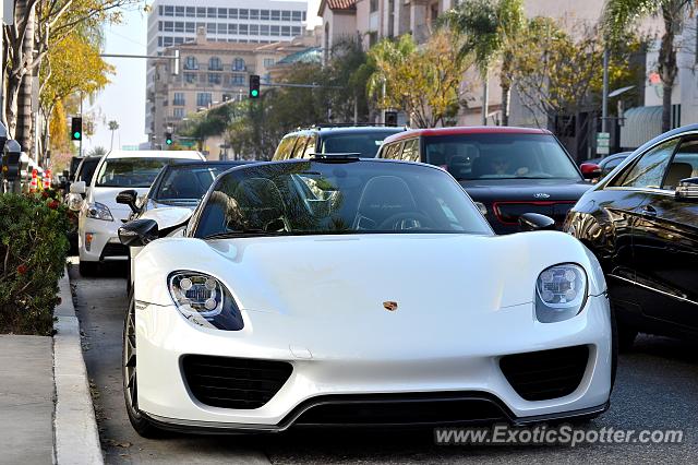 Porsche 918 Spyder spotted in Beverly Hills, California