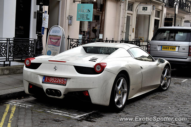 Ferrari 458 Italia spotted in London, United Kingdom