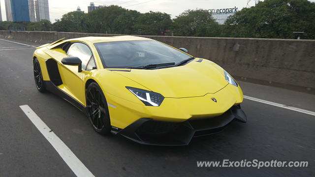 Lamborghini Aventador spotted in Jakarta, Indonesia