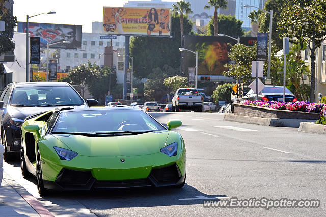 Lamborghini Aventador spotted in West Hollywood, California