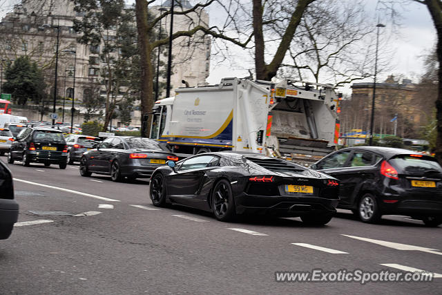 Lamborghini Aventador spotted in London, United Kingdom