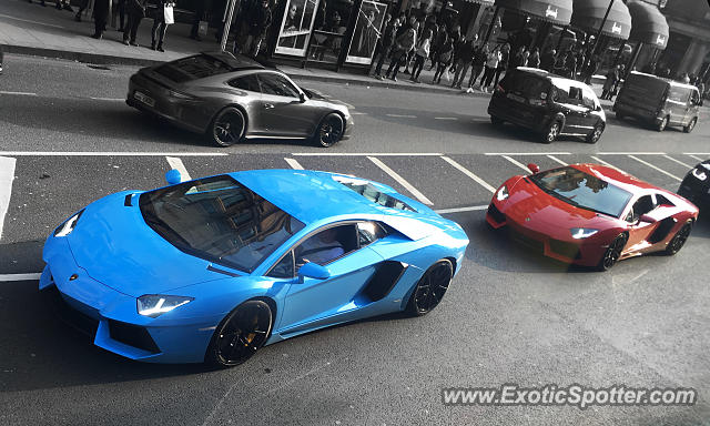 Lamborghini Aventador spotted in London, United Kingdom