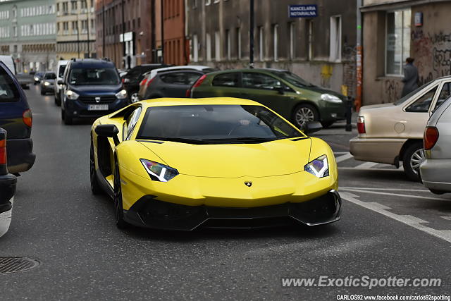 Lamborghini Aventador spotted in Warsaw, Poland