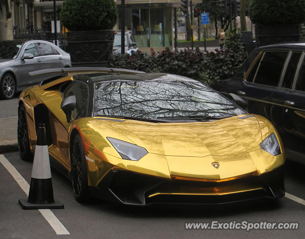 Lamborghini Aventador spotted in London, United Kingdom