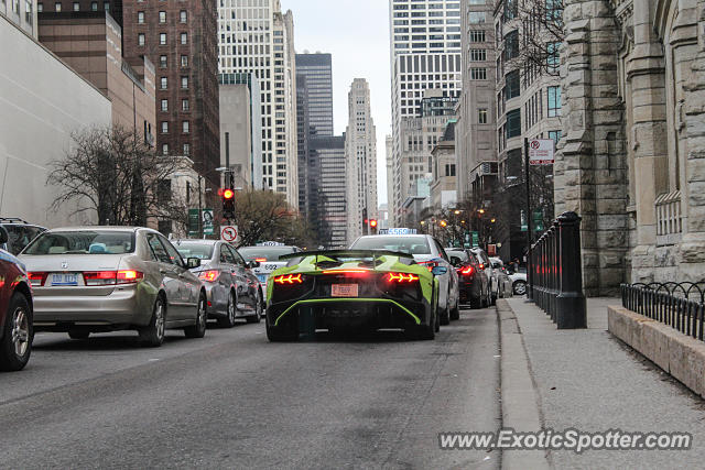 Lamborghini Aventador spotted in Chicago, Illinois