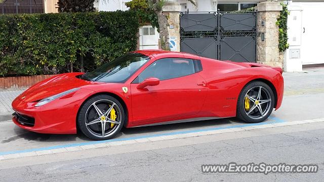 Ferrari 458 Italia spotted in Sitges, Spain