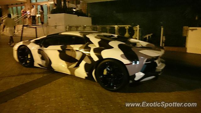 Lamborghini Aventador spotted in Miami Beach, Florida