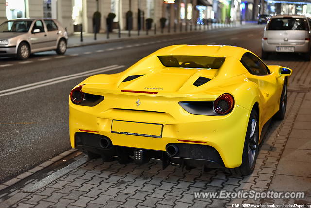 Ferrari 488 GTB spotted in Warsaw, Poland