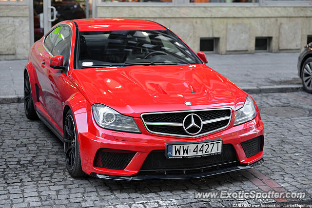 Mercedes C63 AMG Black Series spotted in Warsaw, Poland