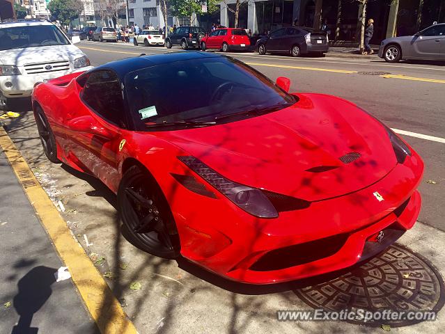 Ferrari 458 Italia spotted in San Francisco, California