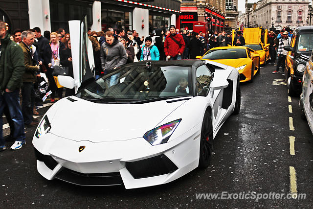 Lamborghini Aventador spotted in London, United Kingdom