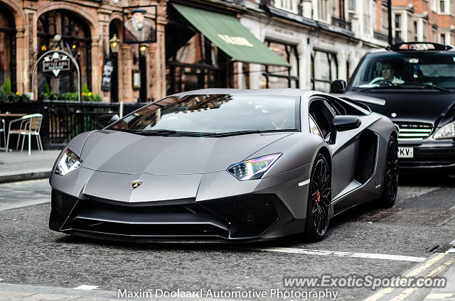 Lamborghini Aventador spotted in London, United Kingdom